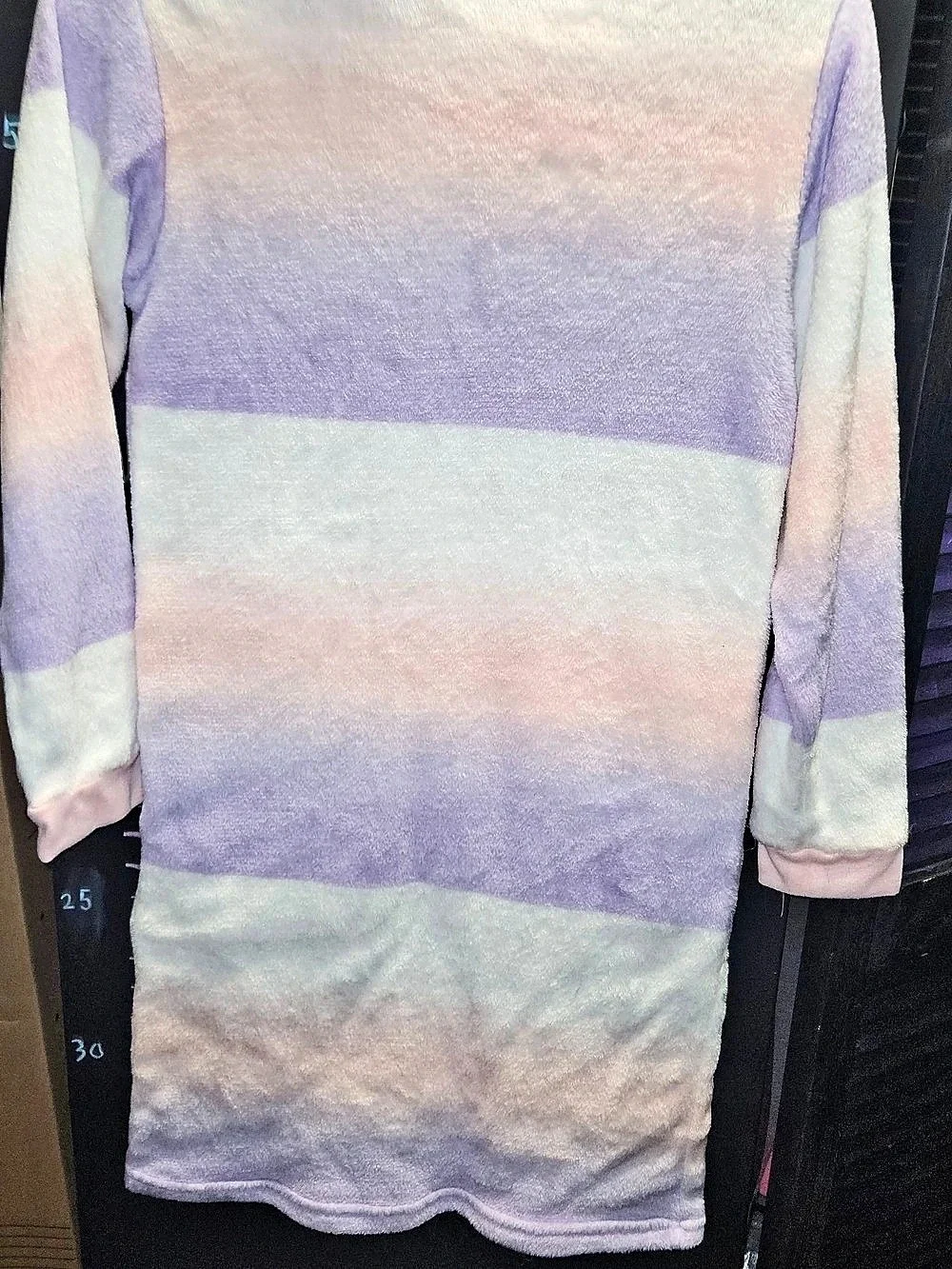 Falls Creek Warm Soft Fuzzy Cozy Girls Pullover Tunic Purple & Pink XL